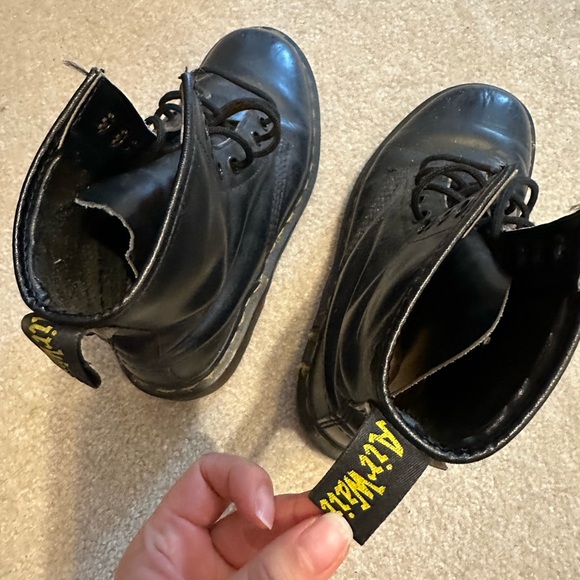 Dr. Martens Black Leather Lace Up Boots - Picture 10 of 12